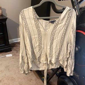 Blouse xxl from ae fits on me and I wear large to xl